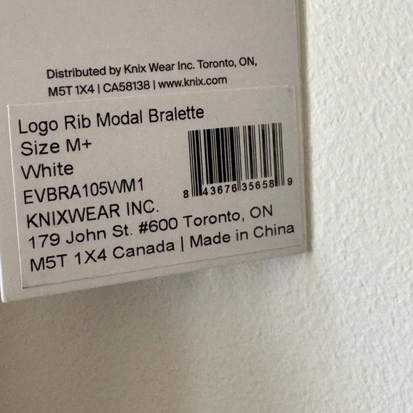 Knix White Ribbed Modal Bralette - Picture 6 of 8